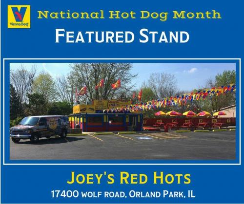 Joeys Red Hots National Hot Dog Month